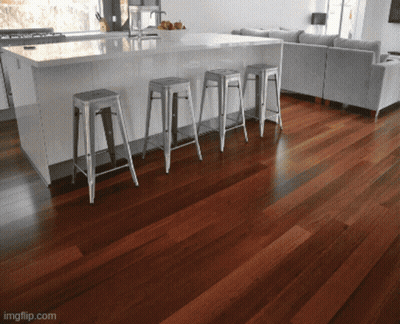 Kitchen With Stools And Fruit Bowl GIF