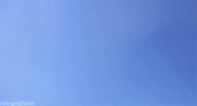 Kitten Flying On Blue Background GIF