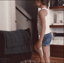 Kitten Jumping On A Kid GIF