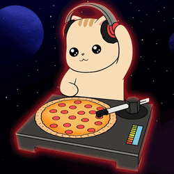 Kitten Pizza DJ GIF
