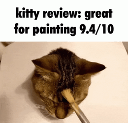 Kitty Review Great For Painting GIF