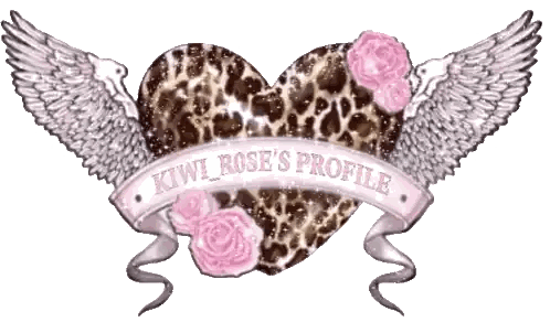 Kiwi Rose Leopard Print Heart Sticker