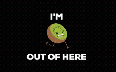Kiwi Saying I'm Out Of Here GIF