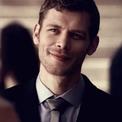 Klaus Mikaelson Cute Shy Smiling  GIF