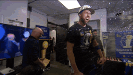 Klay Thompson NBA Finals Celebration GIF