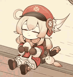 Klee Sitting Eating GIF