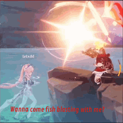 Klee Wanna Come Fish Blasting GIF