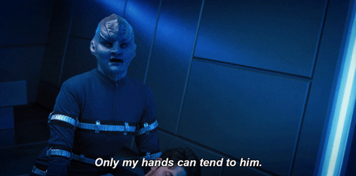 Klingon Frustrated Reaction Star Trek Discovery GIF