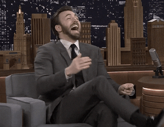 Knee Slap Chris Evans Laughing Hysterically GIF