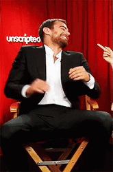 Knee Slap Theo James GIF