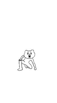 Kneeling Bear With Yellow Star Sticker