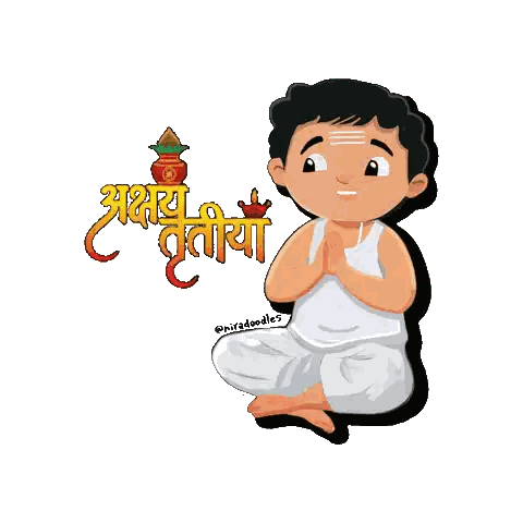 Kneeling Man With Pots And Happy Tultiya Sticker