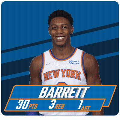 Knicks Player Barrett Scores 30 Points GIF