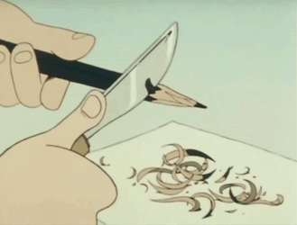 Knife Pencil Sharpener GIF