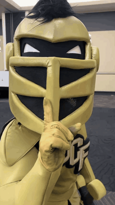 Knight Costume With UCF Glove GIF