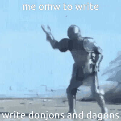 Knight Dancing Me Omw To Write Donjons And Dagons GIF