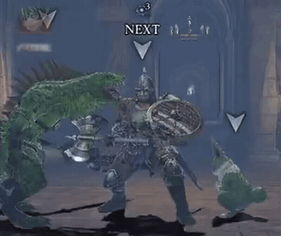 Knight Fighting Monster With Sword And Shield GIF