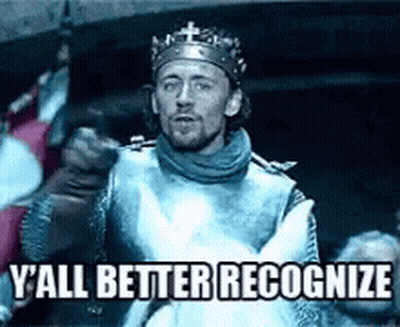 Knight In Armor Pointing At Camera Recognize GIF