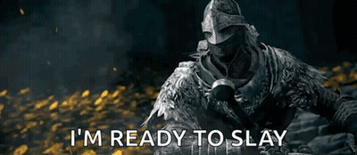 Knight In Armor Ready To Slay GIF