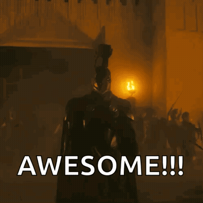Knight In Armor Says Awesome GIF