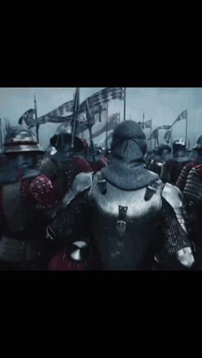Knight In Armor With Red Head Scarf GIF