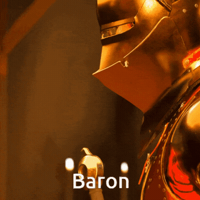Knight In Helmet Saying Baron GIF
