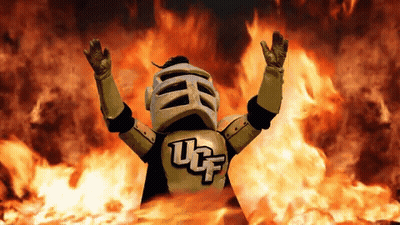 Knight Mascot With UF Letters GIF