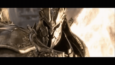 Knight's Helmet And Armor With Flames GIF