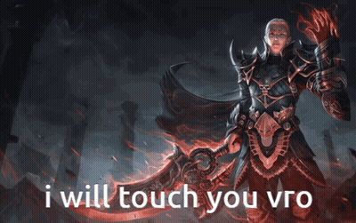 Knight Saying I Will Touch You Vro GIF