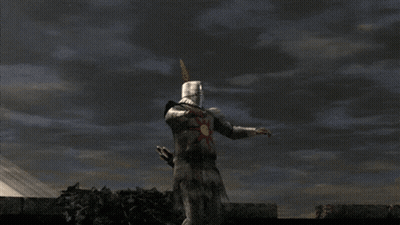 Knight Statue With Sun On Chest GIF