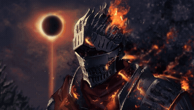 Knight With Flames On Head GIF