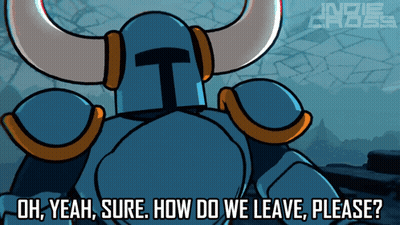 Knight With Horns Saying Oh Yeah Sure GIF