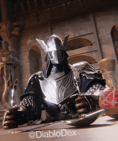 Knight With Spoon And Fork @Diablodex GIF