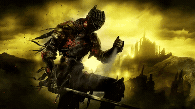 Knight With Sword And Helmet GIF