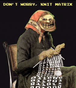 Knitting Troll Face Meme GIF