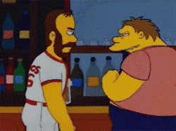Knockout Punch Intense Fight The Simpsons GIF