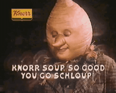Knorr Soup Advertisement With Scarecrow GIF