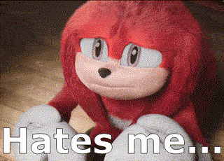 Knuckles Sitting Saying Hates Me GIF
