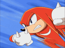 Knuckles The Echidna Attacking Fast