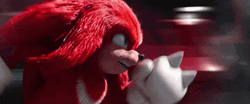 Knuckles The Echidna Attacking Huge Robot