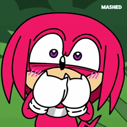 Knuckles The Echidna Closing Mouth