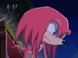 Knuckles The Echidna Fumes In Anger