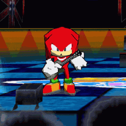 Knuckles The Echidna Playing Guitar