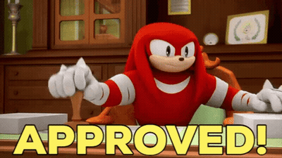 Knuckles The Echidna Sitting At Desk GIF