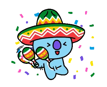 Koala With Sombrero And Maracas Sticker