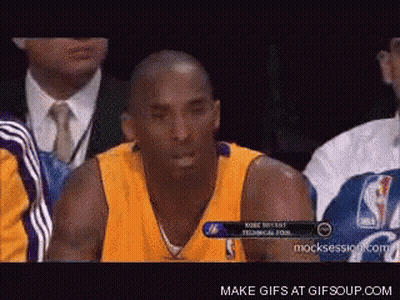 Kobe Bryant Is Sitting In The Stands Watching A Game GIF