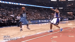 Kobe Bryant Pass Over Dunk GIF