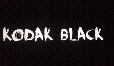Kodak Black Is Written On A Black Background GIF