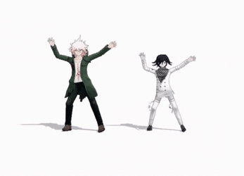 Kokichi An Shuichi Dancing  GIF