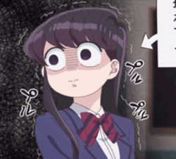Komi Afraid Shaking GIF
